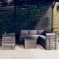 vidaXL Muebles de palets de jardín 7 piezas cojines madera maciza pino
