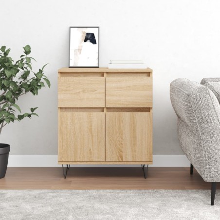 vidaXL Aparador de madera contrachapada roble Sonoma 60x35x70 cm