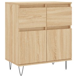 vidaXL Aparador de madera contrachapada roble Sonoma 60x35x70 cm
