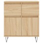 vidaXL Aparador de madera contrachapada roble Sonoma 60x35x70 cm vidaXL Aparador de madera contrachapada roble Sonoma 60x35x70 cm