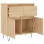 vidaXL Aparador de madera contrachapada roble Sonoma 60x35x70 cm vidaXL Aparador de madera contrachapada roble Sonoma 60x35x70 cm