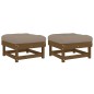 vidaXL Taburetes de jardín con cojines 2 uds madera pino marrón miel vidaXL Taburetes de jardín con cojines 2 uds madera pino marrón miel