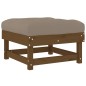 vidaXL Taburetes de jardín con cojines 2 uds madera pino marrón miel vidaXL Taburetes de jardín con cojines 2 uds madera pino marrón miel