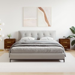 vidaXL Mesita noche 2 uds madera ingeniería marrón roble 40x35x47,5 cm