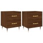 vidaXL Mesita noche 2 uds madera ingeniería marrón roble 40x35x47,5 cm vidaXL Mesita noche 2 uds madera ingeniería marrón roble 40x35x47,5 cm