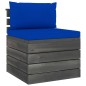 vidaXL Muebles de palés de jardín 5 piezas cojines madera maciza pino vidaXL Muebles de palés de jardín 5 piezas cojines madera maciza pino