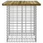 vidaXL Banco jardín diseño gaviones madera pino impregnada 100x70x72cm