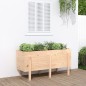 vidaXL Arriate elevado de jardín madera maciza de pino 121x50x57 cm vidaXL Arriate elevado de jardín madera maciza de pino 121x50x57 cm