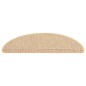 vidaXL Alfombrilla autoadhesiva escalera sisal 15 uds beige 56x17x3 cm vidaXL Alfombrilla autoadhesiva escalera sisal 15 uds beige 56x17x3 cm