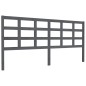 vidaXL Cabecero de cama madera maciza de pino gris 205,5x4x100 cm vidaXL Cabecero de cama madera maciza de pino gris 205,5x4x100 cm