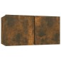 vidaXL Armario colgante para TV madera roble ahumado 60x30x30 cm vidaXL Armario colgante para TV madera roble ahumado 60x30x30 cm
