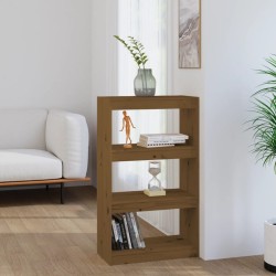 vidaXL Estantería/divisor de espacios pino marrón miel 60x30x103,5 cm