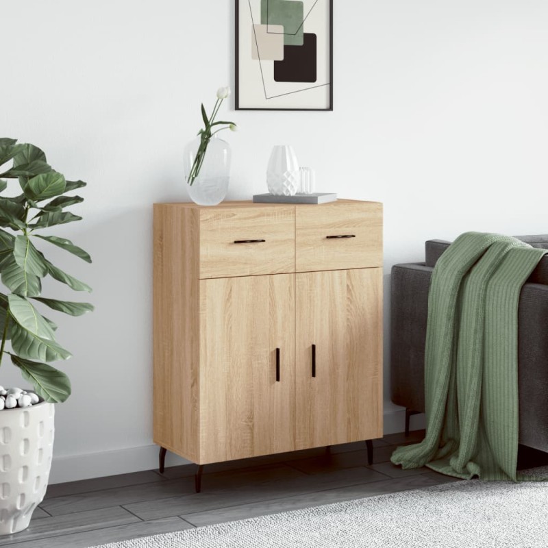 vidaXL Aparador de madera de ingeniería roble Sonoma 69,5x34x90 cm vidaXL Aparador de madera de ingeniería roble Sonoma 69,5x34x90 cm