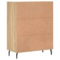 vidaXL Aparador de madera de ingeniería roble Sonoma 69,5x34x90 cm vidaXL Aparador de madera de ingeniería roble Sonoma 69,5x34x90 cm