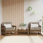 vidaXL Sillones de jardín cojines 2 uds madera maciza pino marrón miel vidaXL Sillones de jardín cojines 2 uds madera maciza pino marrón miel