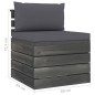 vidaXL Muebles de palets de jardín 7 piezas cojines madera maciza pino