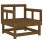 vidaXL Sillones de jardín cojines 2 uds madera maciza pino marrón miel vidaXL Sillones de jardín cojines 2 uds madera maciza pino marrón miel