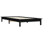 vidaXL Estructura cama individual madera maciza pino negra 90x190 cm