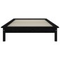 vidaXL Estructura cama individual madera maciza pino negra 90x190 cm