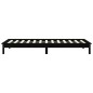vidaXL Estructura cama individual madera maciza pino negra 90x190 cm