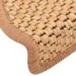 vidaXL Alfombrilla autoadhesiva escalera sisal 15uds naranja 65x21x4cm vidaXL Alfombrilla autoadhesiva escalera sisal 15uds naranja 65x21x4cm