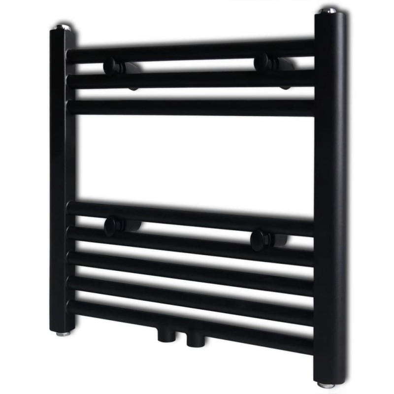 vidaXL Radiador toallero de baño recto negro 480x480 mm vidaXL Radiador toallero de baño recto negro 480x480 mm