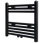vidaXL Radiador toallero de baño recto negro 480x480 mm vidaXL Radiador toallero de baño recto negro 480x480 mm