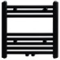 vidaXL Radiador toallero de baño recto negro 480x480 mm vidaXL Radiador toallero de baño recto negro 480x480 mm