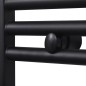 vidaXL Radiador toallero de baño recto negro 480x480 mm vidaXL Radiador toallero de baño recto negro 480x480 mm