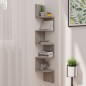 vidaXL Estante de esquina de pared madera de ingeniería gris hormigón vidaXL Estante de esquina de pared madera de ingeniería gris hormigón