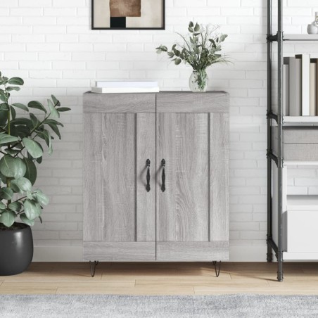 vidaXL Aparador de madera de ingeniería gris Sonoma 69,5x34x90 cm