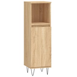 vidaXL Armario de baño madera contrachapada roble Sonoma 30x30x100 cm