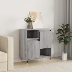 vidaXL Aparador de madera contrachapada gris Sonoma 60x35x70 cm
