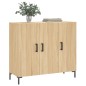 vidaXL Aparador de madera de ingeniería roble Sonoma 90x34x80 cm vidaXL Aparador de madera de ingeniería roble Sonoma 90x34x80 cm