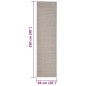 vidaXL Alfombra de sisal natural color arena 66x250 cm