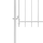 vidaXL Puerta de jardín de acero blanco 1x2 m vidaXL Puerta de jardín de acero blanco 1x2 m
