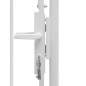 vidaXL Puerta de jardín de acero blanco 1x2 m vidaXL Puerta de jardín de acero blanco 1x2 m