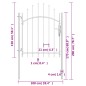 vidaXL Puerta de jardín de acero blanco 1x2 m vidaXL Puerta de jardín de acero blanco 1x2 m