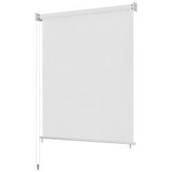 vidaXL Persiana enrollable de exterior HDPE blanca 60x140 cm