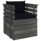 vidaXL Muebles de palets de jardín 7 piezas cojines madera maciza pino vidaXL Muebles de palets de jardín 7 piezas cojines madera maciza pino