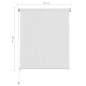 vidaXL Persiana enrollable de exterior HDPE blanca 60x140 cm