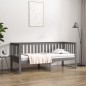 vidaXL Sofá cama madera maciza de pino gris 75x190 cm vidaXL Sofá cama madera maciza de pino gris 75x190 cm