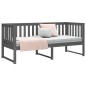 vidaXL Sofá cama madera maciza de pino gris 75x190 cm vidaXL Sofá cama madera maciza de pino gris 75x190 cm