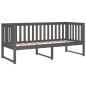 vidaXL Sofá cama madera maciza de pino gris 75x190 cm vidaXL Sofá cama madera maciza de pino gris 75x190 cm