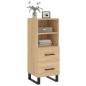 vidaXL Aparador madera contrachapada color roble Sonoma 34,5x34x90 cm vidaXL Aparador madera contrachapada color roble Sonoma 34,5x34x90 cm