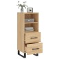 vidaXL Aparador madera contrachapada color roble Sonoma 34,5x34x90 cm vidaXL Aparador madera contrachapada color roble Sonoma 34,5x34x90 cm