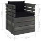 vidaXL Muebles de palets de jardín 7 piezas cojines madera maciza pino vidaXL Muebles de palets de jardín 7 piezas cojines madera maciza pino