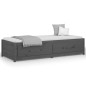 vidaXL Sofá cama madera maciza de pino gris 80x200 cm vidaXL Sofá cama madera maciza de pino gris 80x200 cm