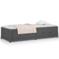 vidaXL Sofá cama madera maciza de pino gris 80x200 cm vidaXL Sofá cama madera maciza de pino gris 80x200 cm