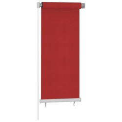vidaXL Persiana enrollable de jardín HDPE rojo 60x140 cm